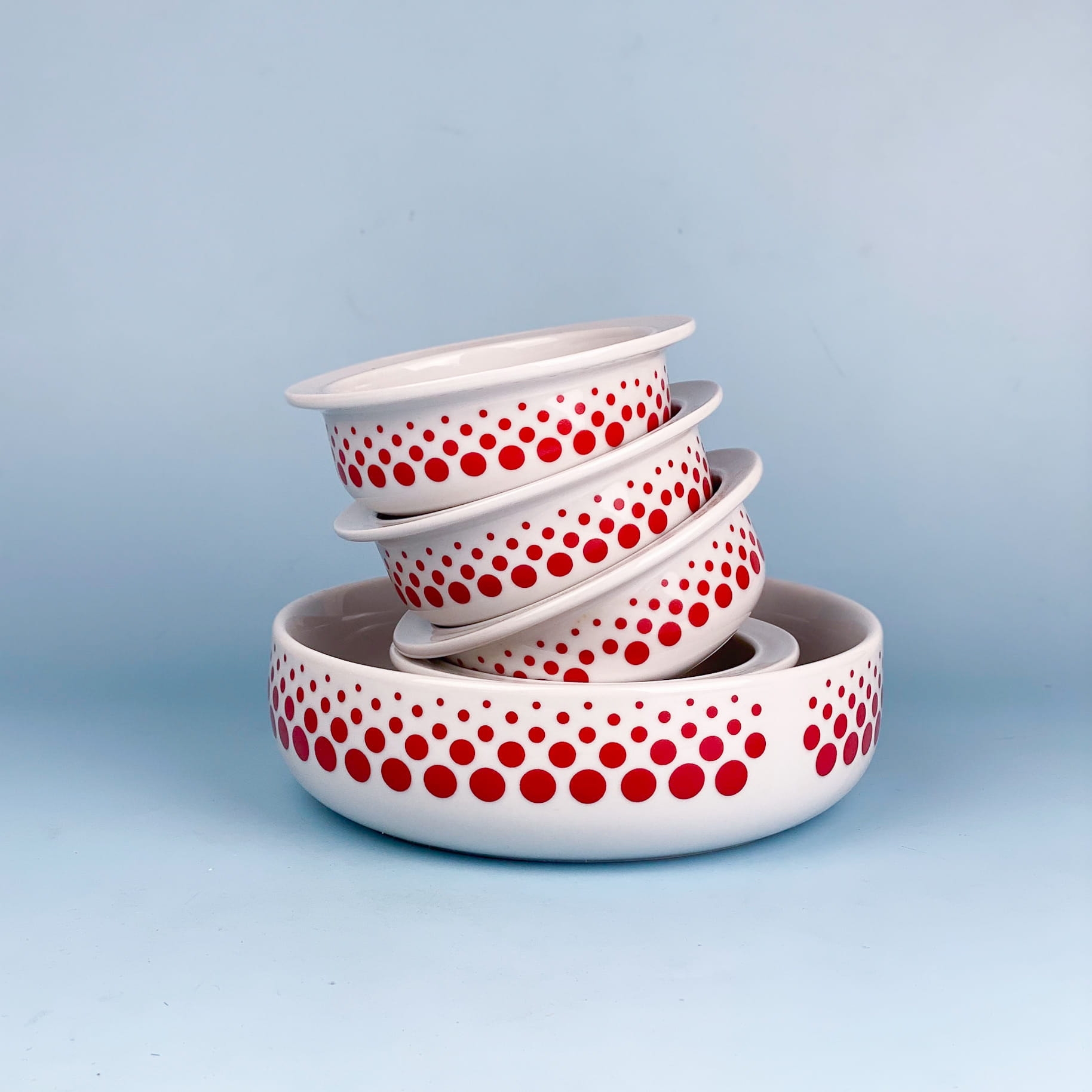 justyna / komplet porcelanowy w kropki