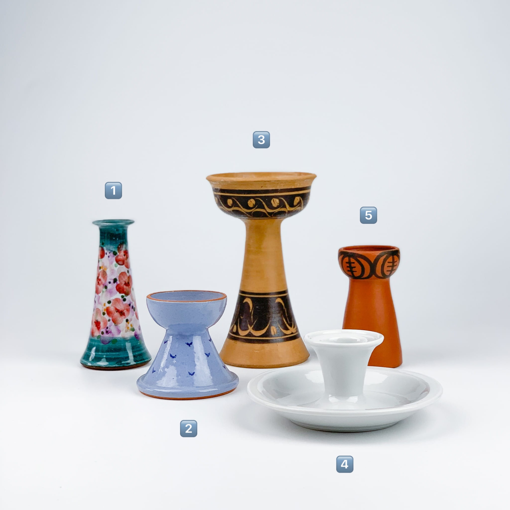 Świecznik biały porcelanowy nr 4