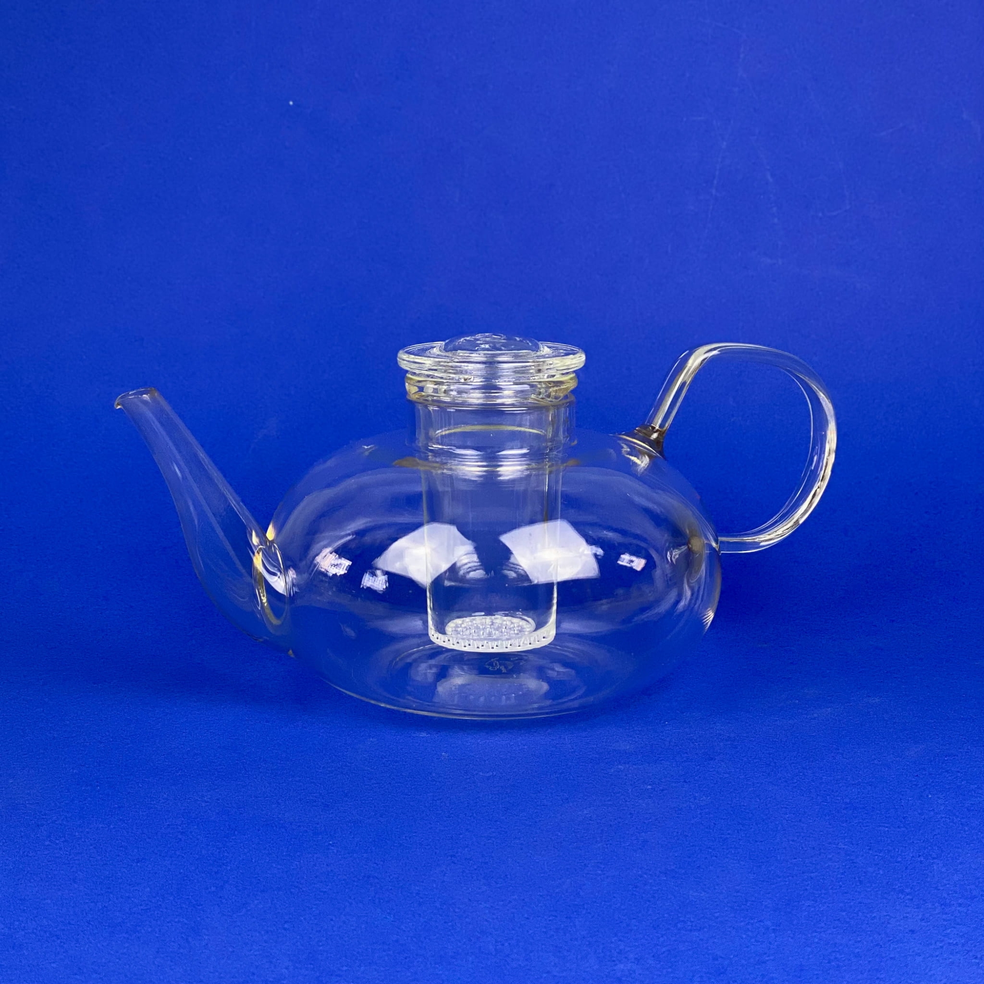 Dzbanek do herbaty JENA/SAALE GLAS, lata 50. Wilhelm Wagenfeld (1)