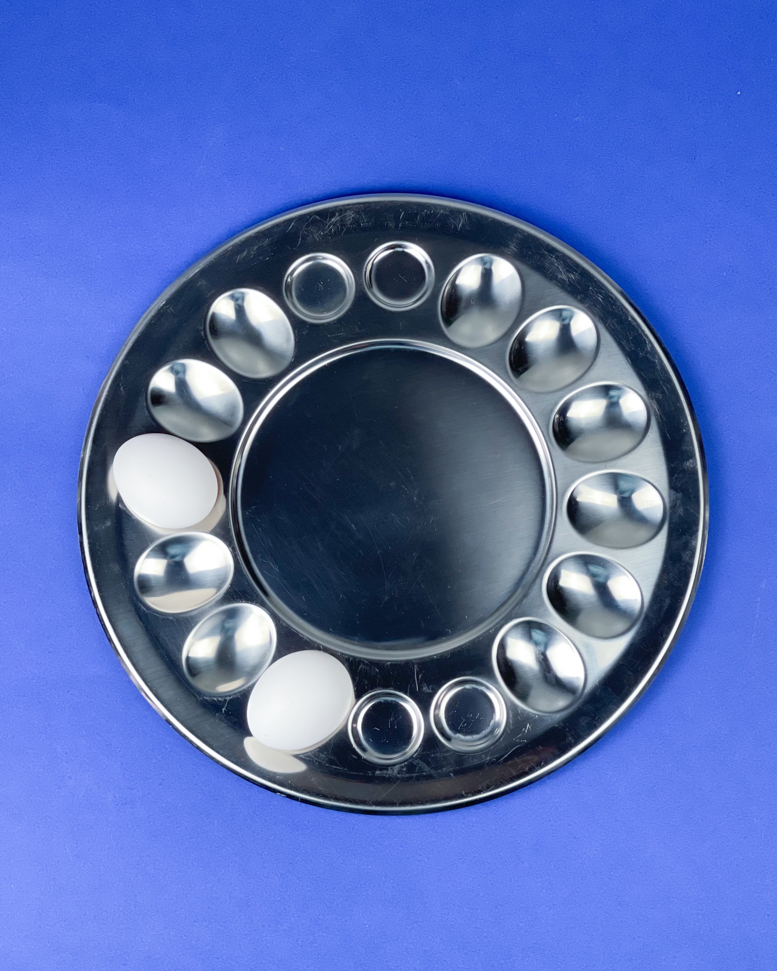 Patera stalowa na jajka