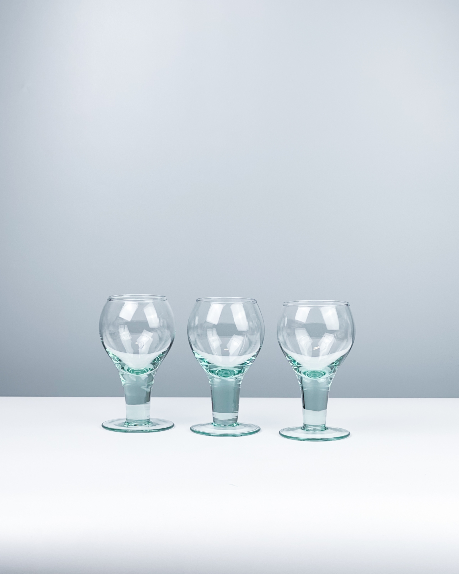 Komplet 3 kieliszków z ręcznie formowanego szkła