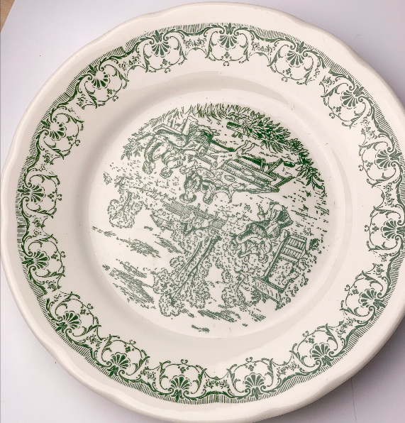 Domi / 3 płaskie + 4 głębokie Italian Ironstone C B M