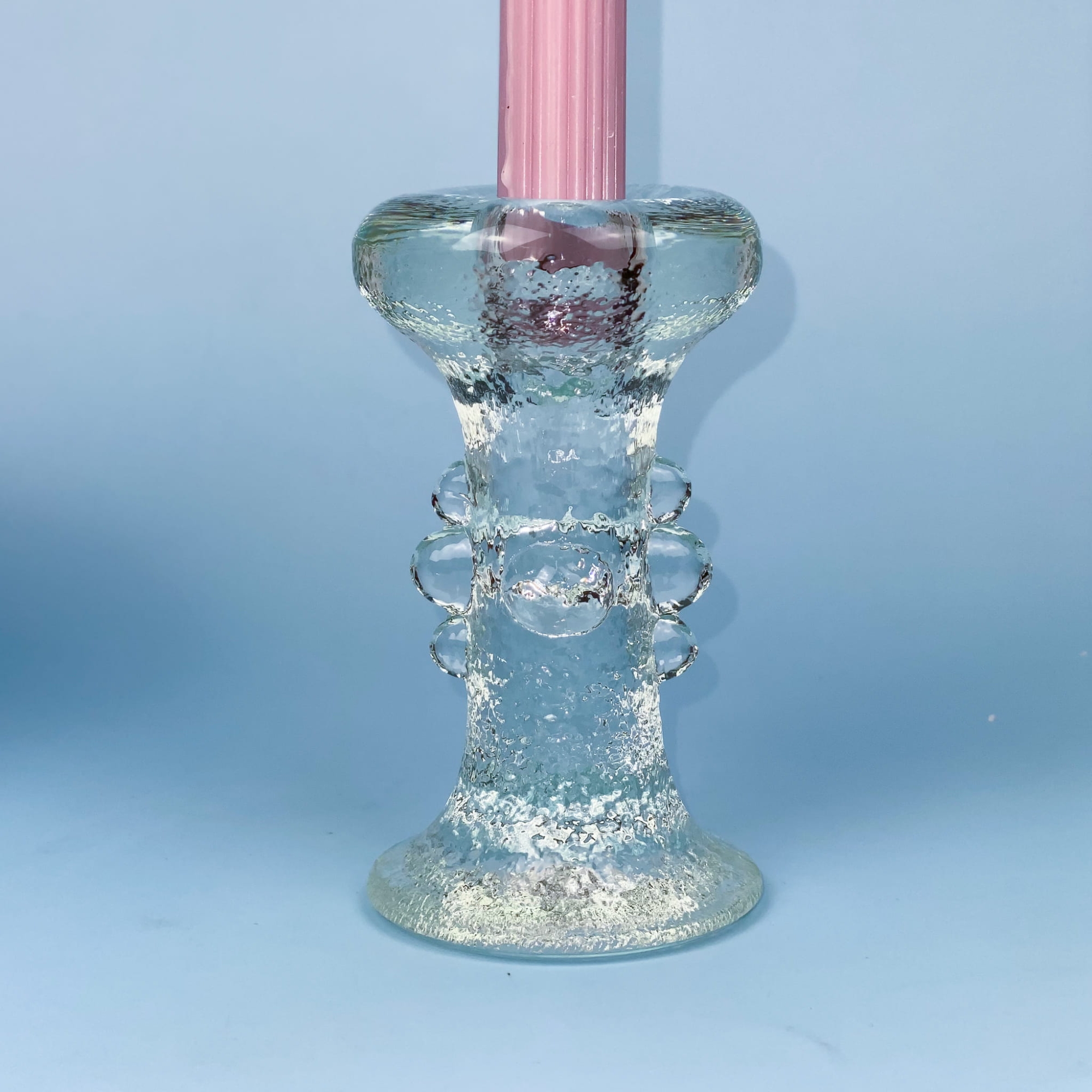 martucha / świecznik szklany Pukeberg Glassworks